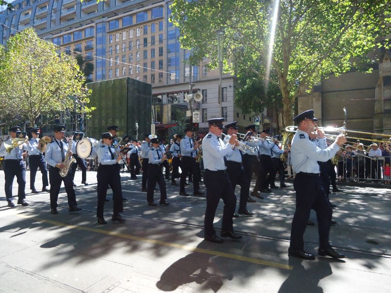 Australia Day Parade Melbourne - orkest politie