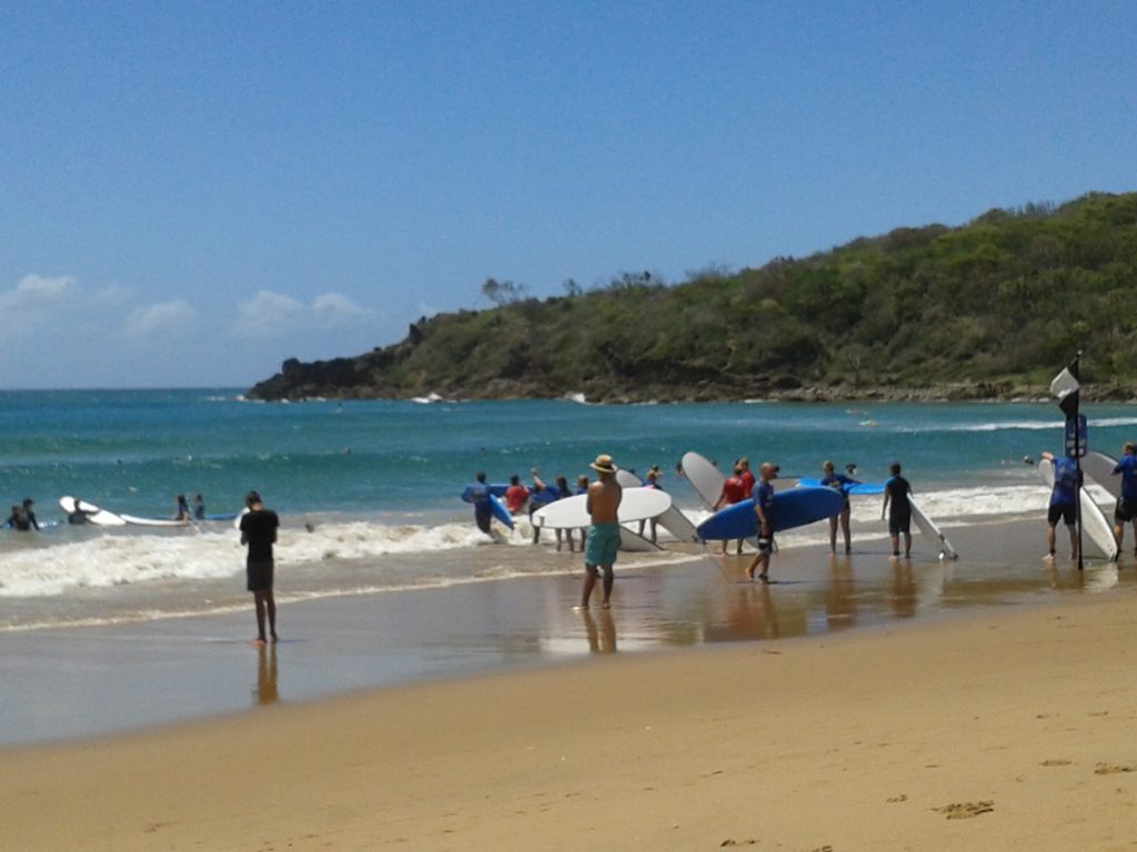 Surfen strand Agnes Water