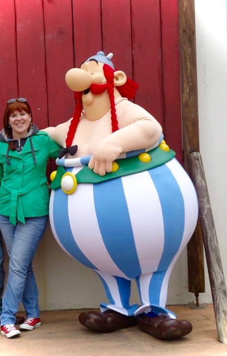 ik met Obelix in Parc Astérix