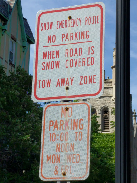 no parking when snow is covered
