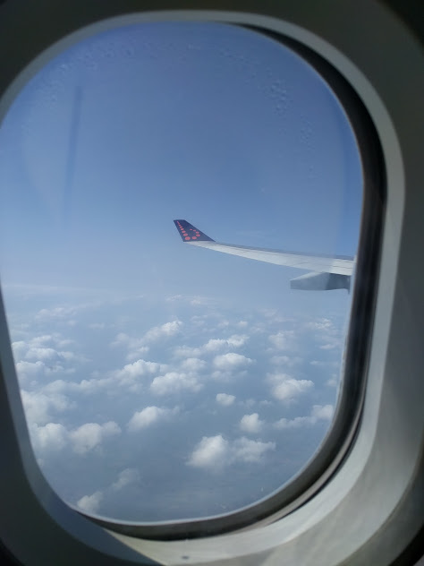 zicht uit vliegtuig