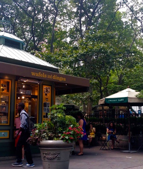 Wafels and dinges in Bryant Park