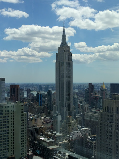 Zicht op NYC vanuit Flanders House - Empire State Building