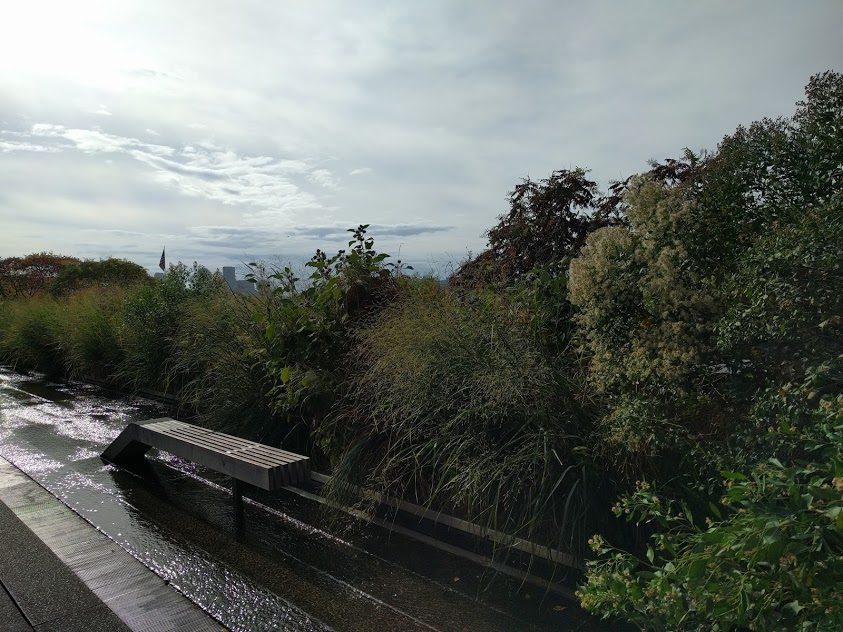 stromend water op de High Line