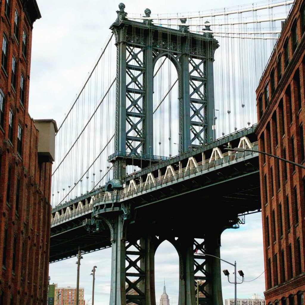 Manhattan Bridge in Brooklyn, Empire State Building, NYC