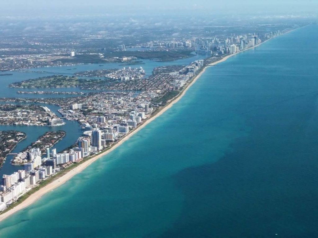 Miami beach vanuit de lucht