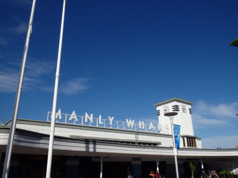 Manly Wharf, ferry aankomst Manly
