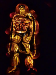 Superman-uitgekerfde pompoen