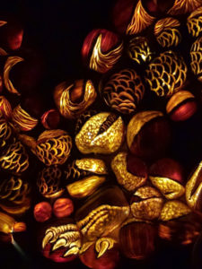 uitgekerfde pompoen, Detail Chinese draak