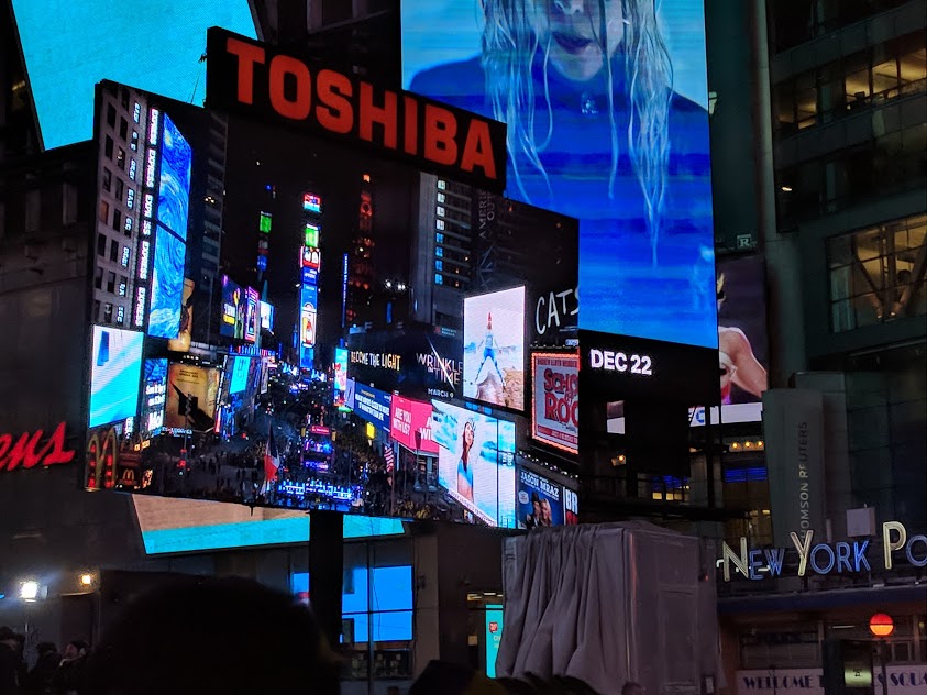 Scherm op Times Square