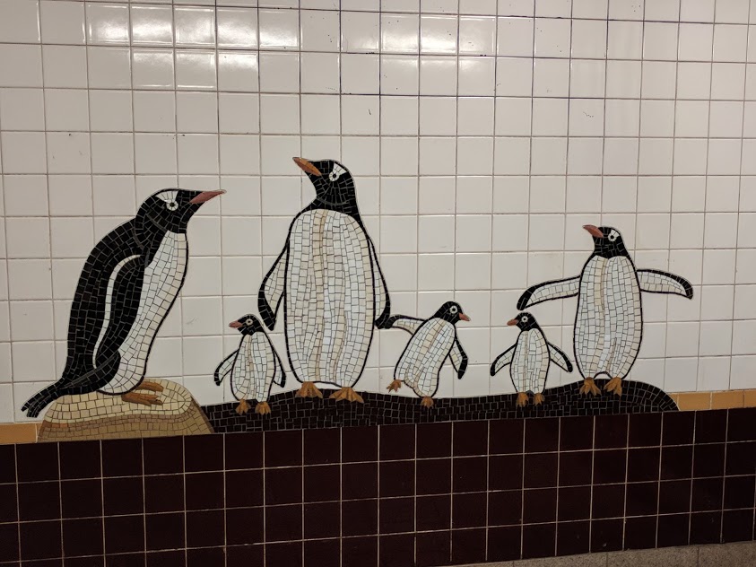 pinguïns in mozaïek