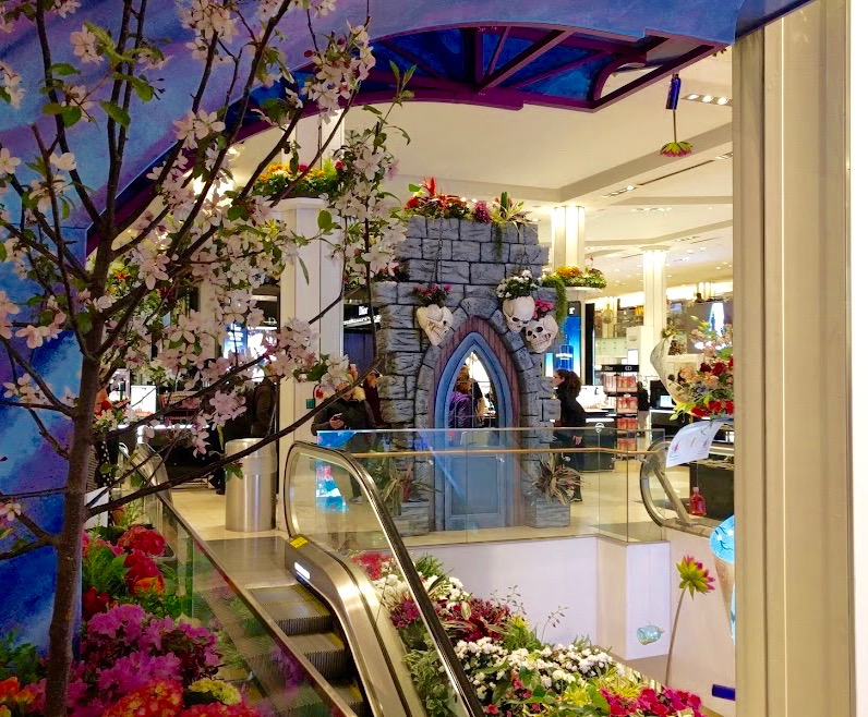 Macy's Flower Show New York binnen, roltrap