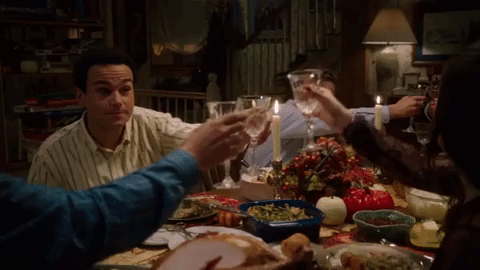 Cheers Thanksgiving dinner gif