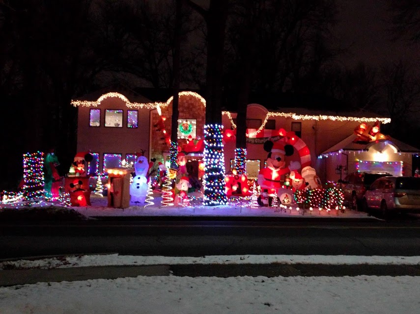 Kerstverlichting huis in Paramus, NJ