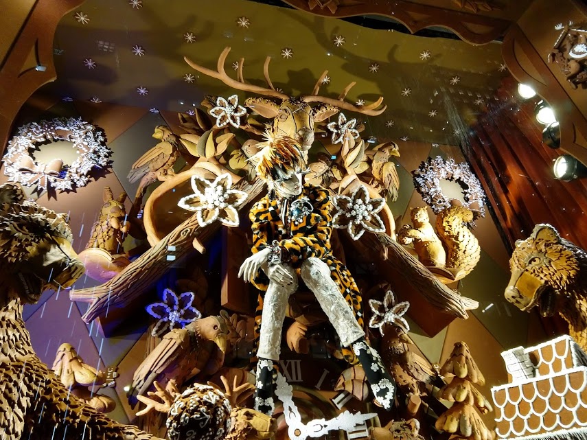 Bergdorf Goodman 5th Ave etalage Kerst in NYC - peperkoek