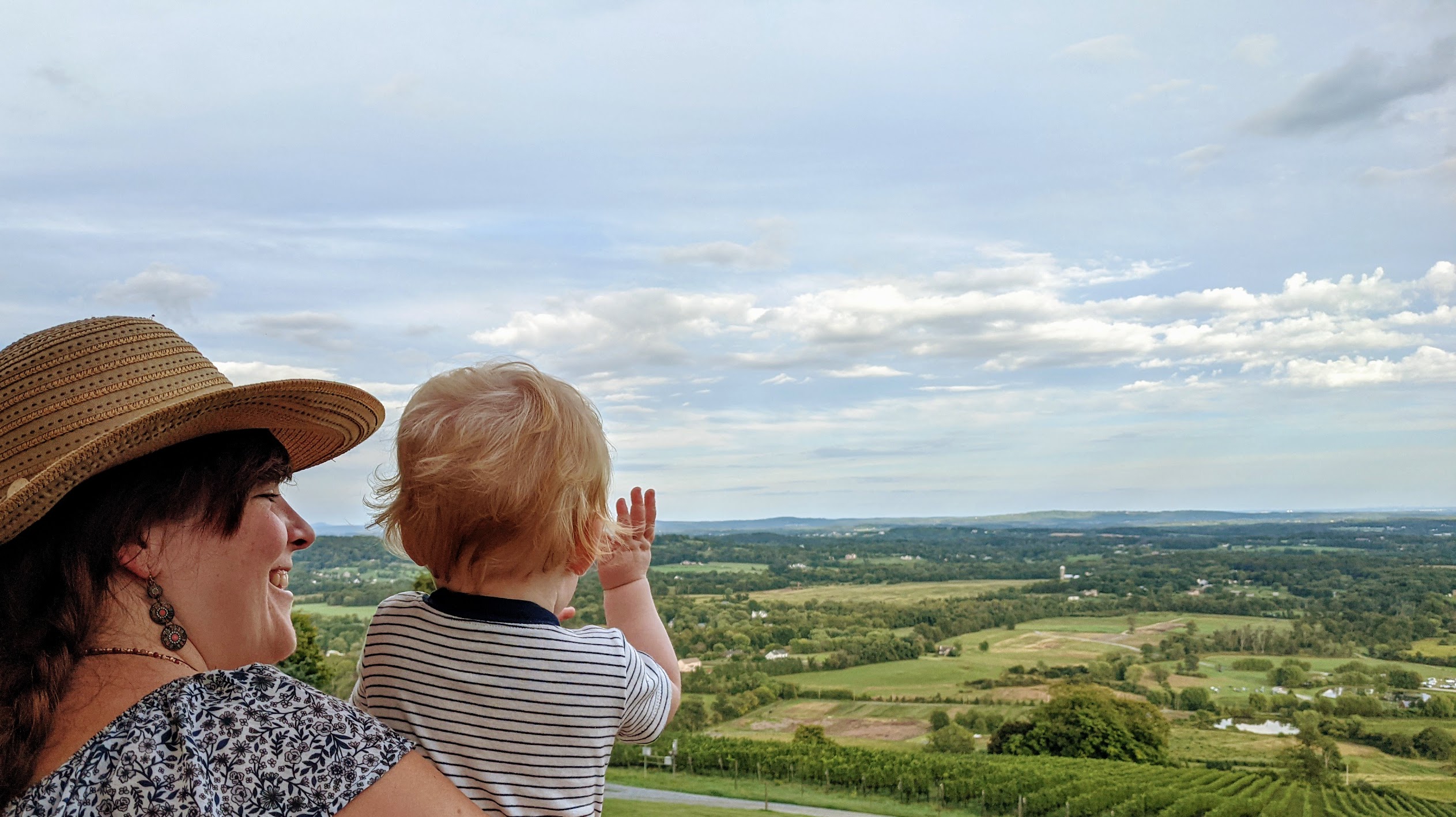 Uitkijkend over Loudoun Valley in Virginia, Amerika