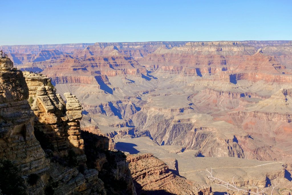 Rode rotsen, bergen, canyons, Grand Canyon, blauwe lucht